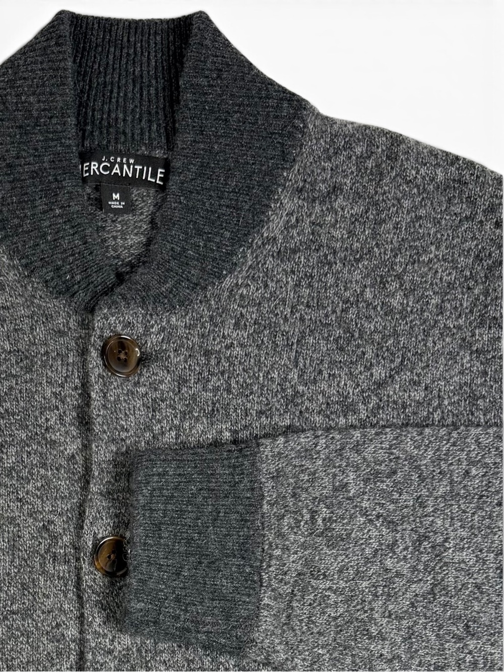 NWOT J.Crew Mercantile 100% Lambswool Bomber Cardigan Men's M